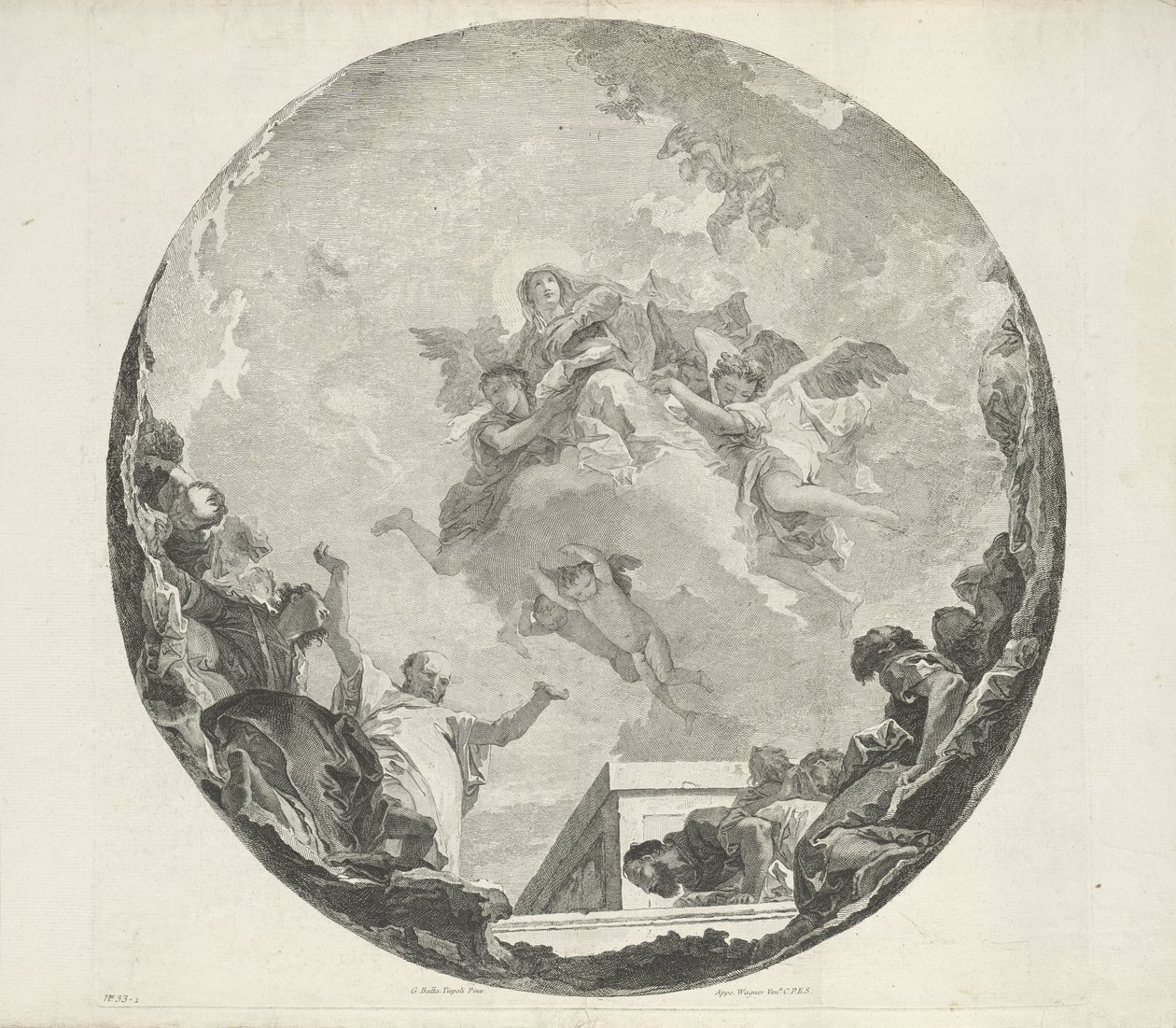 Wniebowstąpienie Maryi autorstwa Francesco Bartolozzi (attributed to)