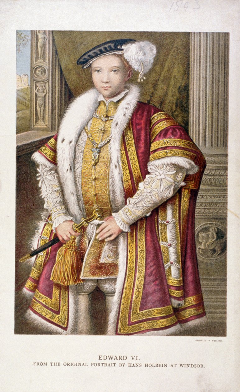 Edward VI, król Anglii, c1552, 1793 autorstwa Francesco Bartolozzi