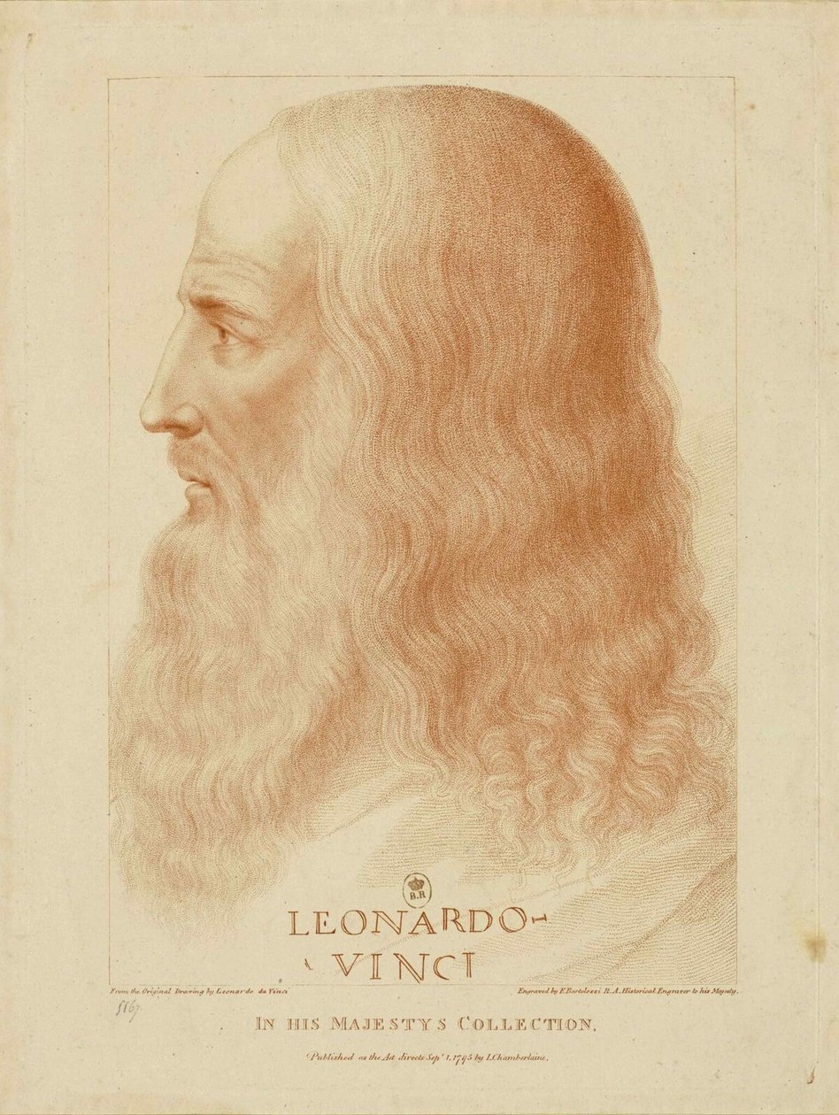 Leonardo da Vinci, 1795. autorstwa Francesco Bartolozzi