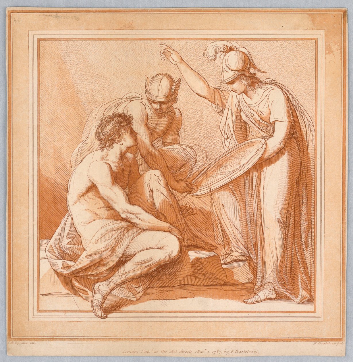 Minerwa i Merkury autorstwa Francesco Bartolozzi
