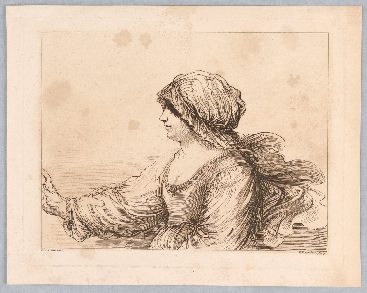 Portret kobiety autorstwa Francesco Bartolozzi