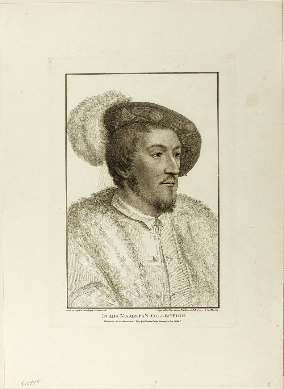 Portret młodego mężczyzny autorstwa Francesco Bartolozzi