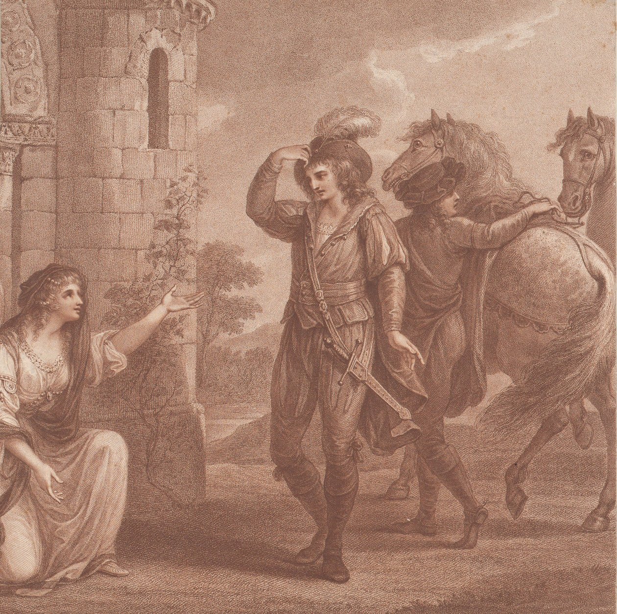 Książę Edmund, nazwisko Ironside i Algitha, 1786. autorstwa Francesco Bartolozzi