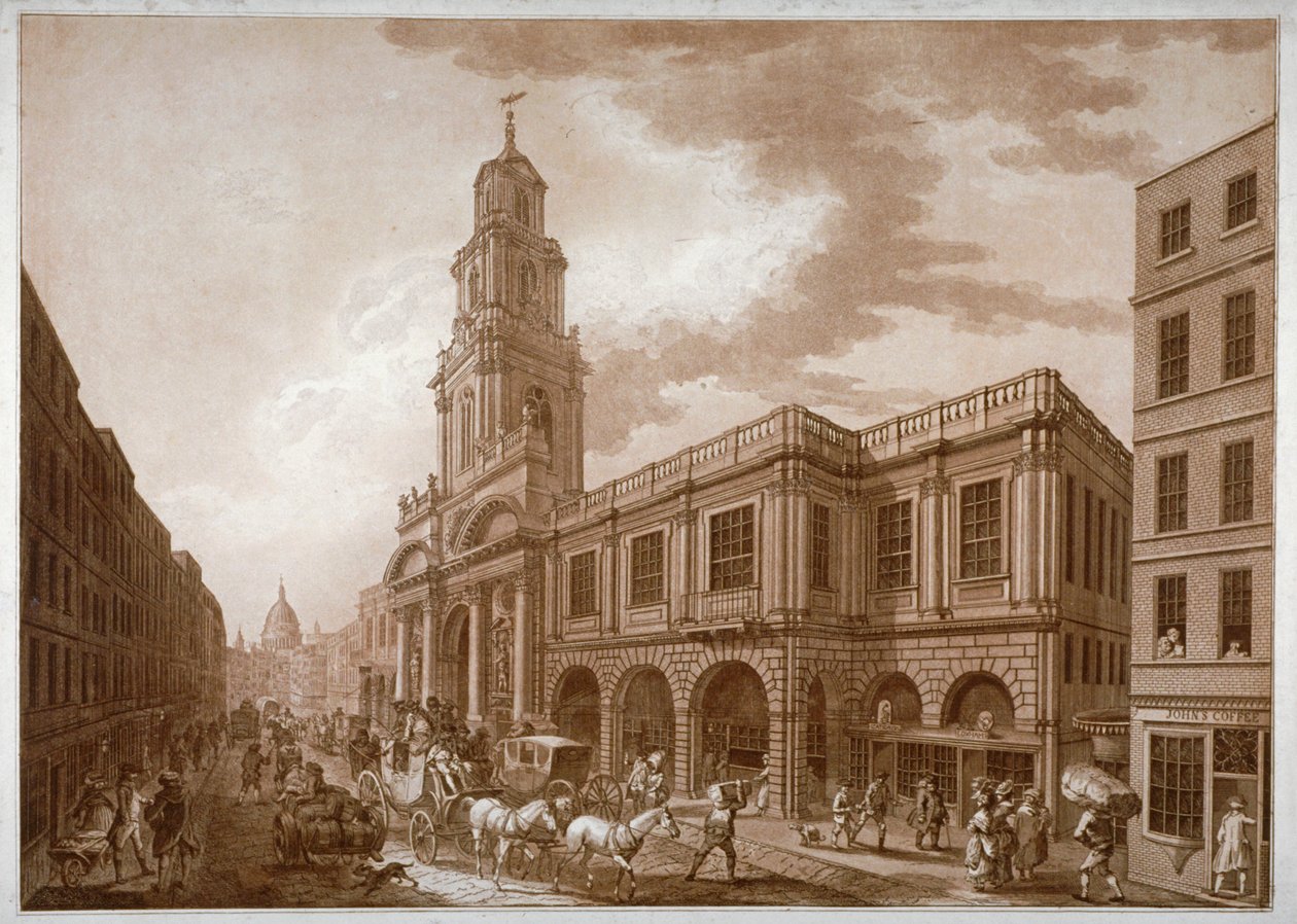 The Royal Exchange, City of London, 1788. autorstwa Francesco Bartolozzi