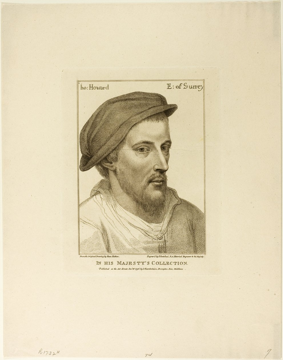 Thomas Howard, hrabia Surrey autorstwa Francesco Bartolozzi