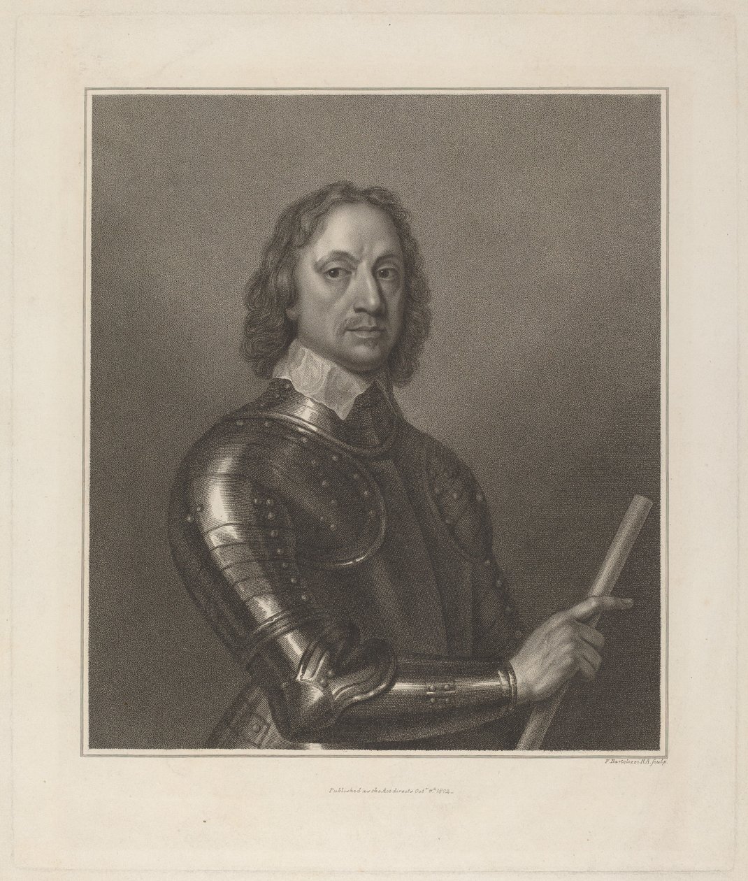 Oliver Cromwell autorstwa Francesco Bartolozzi after Robert Walker