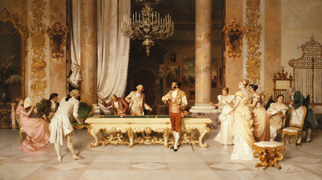 Gra w bilard autorstwa Francesco Beda