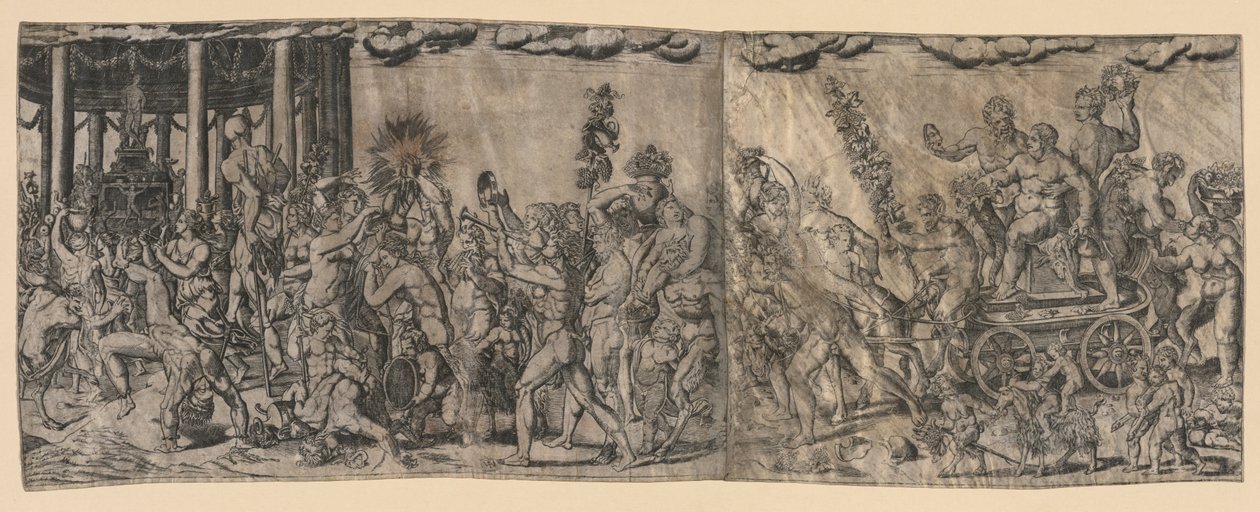 Scena bachanalijska, koniec XVI wieku – początek XVII wieku. autorstwa Francesco Bertelli