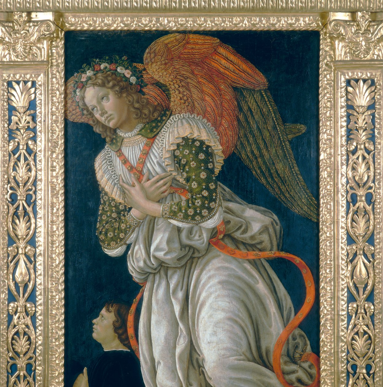 Anioł. Fragment Tabernakulum św. Sebastiana autorstwa Francesco Botticini