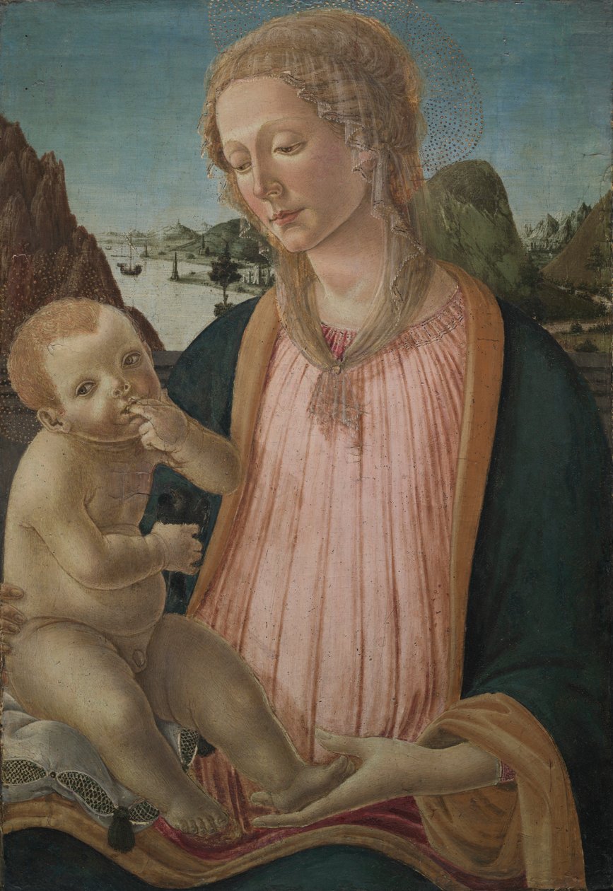 Madonna z Dzieciątkiem, c. 1475-1480. autorstwa Francesco Botticini