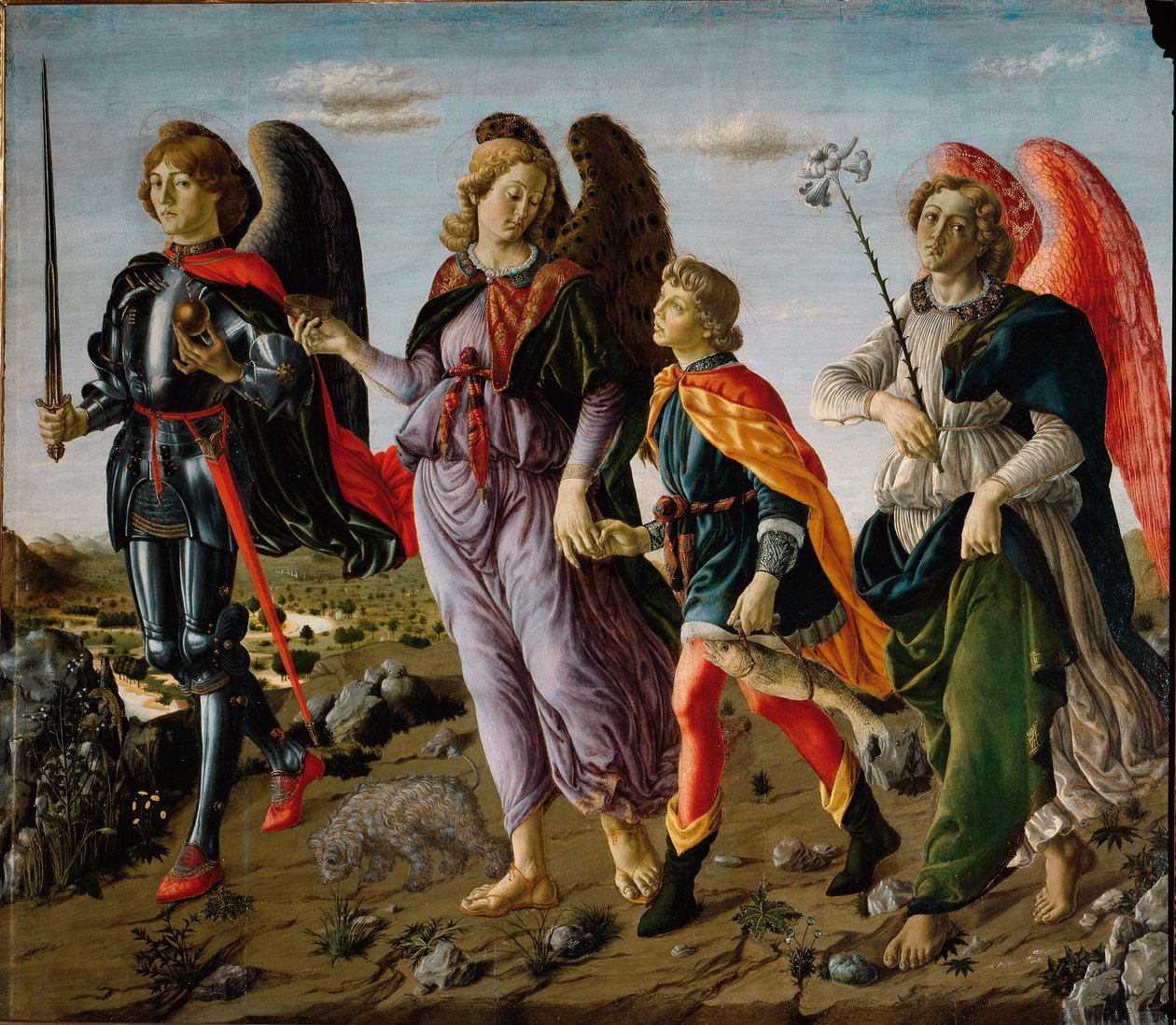 Trzej Archaniołowie i Tobit (malarstwo) autorstwa Francesco Botticini