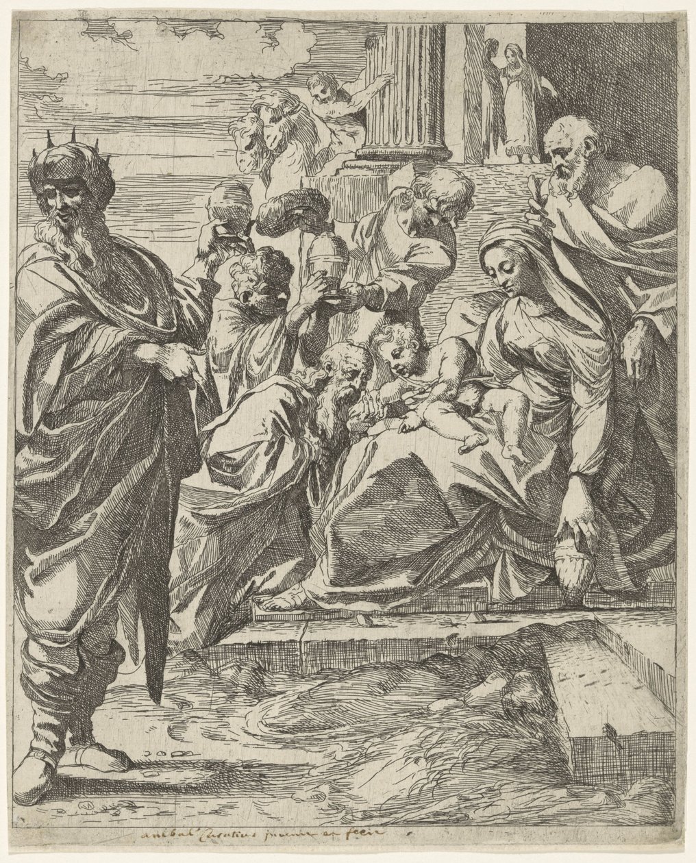 Adoracja Królów autorstwa Francesco Brizio (attributed to)