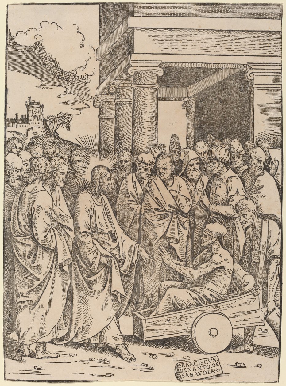Wskrzeszenie Łazarza autorstwa Francesco Denanto