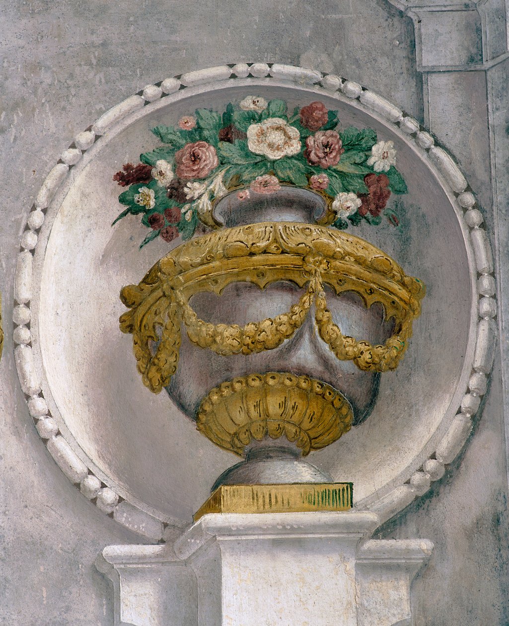 Wazon z kwiatami (fresk) autorstwa Francesco Ferrari