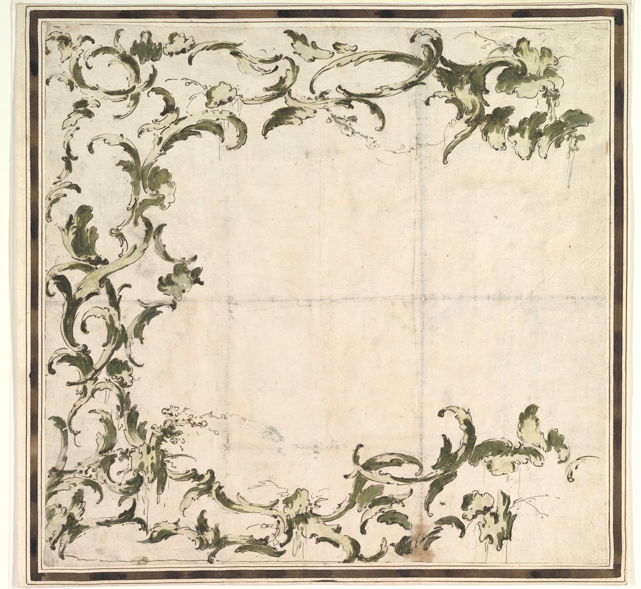 Projekt dla motywu obramowania, 1712-93. autorstwa Francesco Guardi.