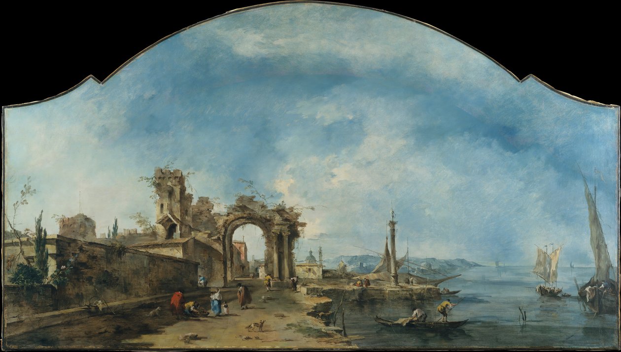 Fantastyczny krajobraz, ca. 1765. autorstwa Francesco Guardi