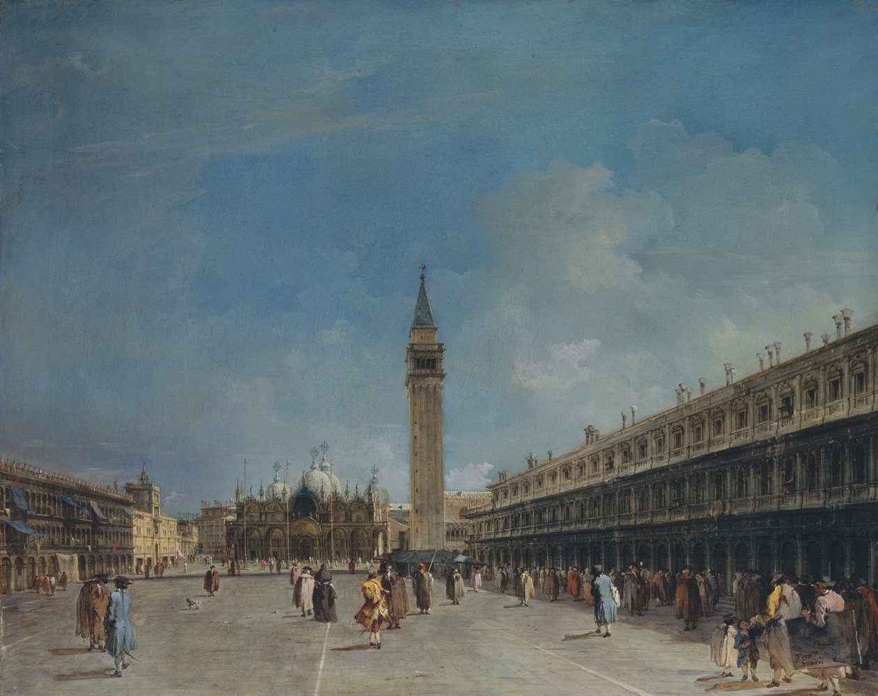 Piazza San Marco, koniec lat 60. XVIII wieku. autorstwa Francesco Guardi