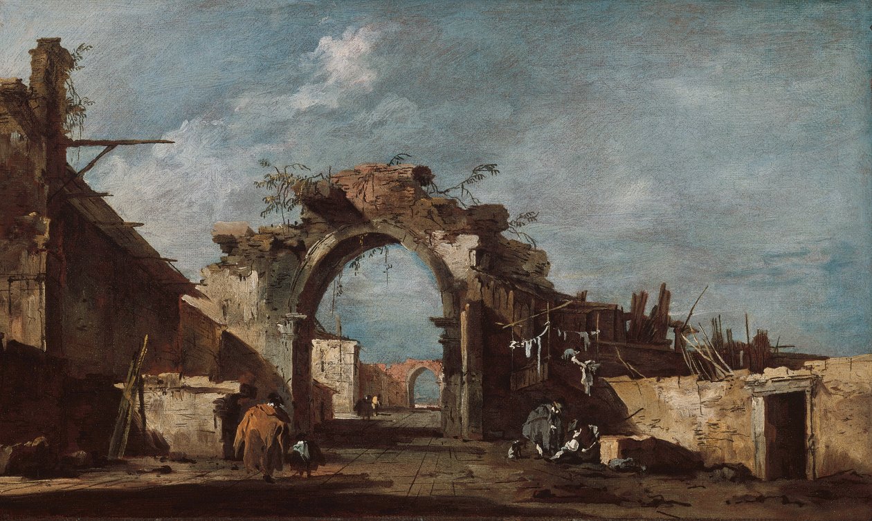 Zrujnowana brama autorstwa Francesco Guardi