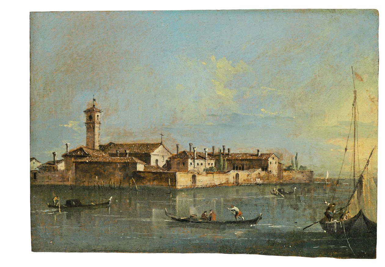 Wyspa Lazzaretto Vecchio, Wenecja autorstwa Francesco Guardi