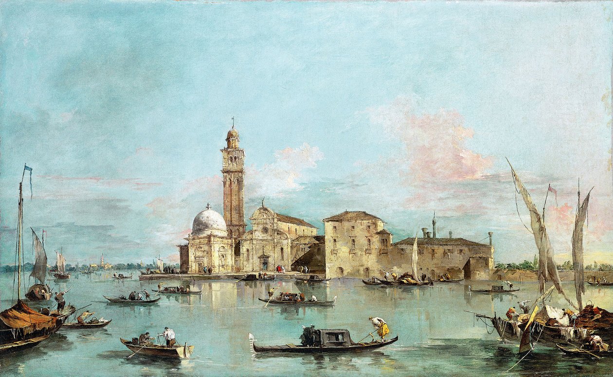 Wyspa San Michele, Wenecja, lata 70. XVIII wieku. autorstwa Francesco Guardi