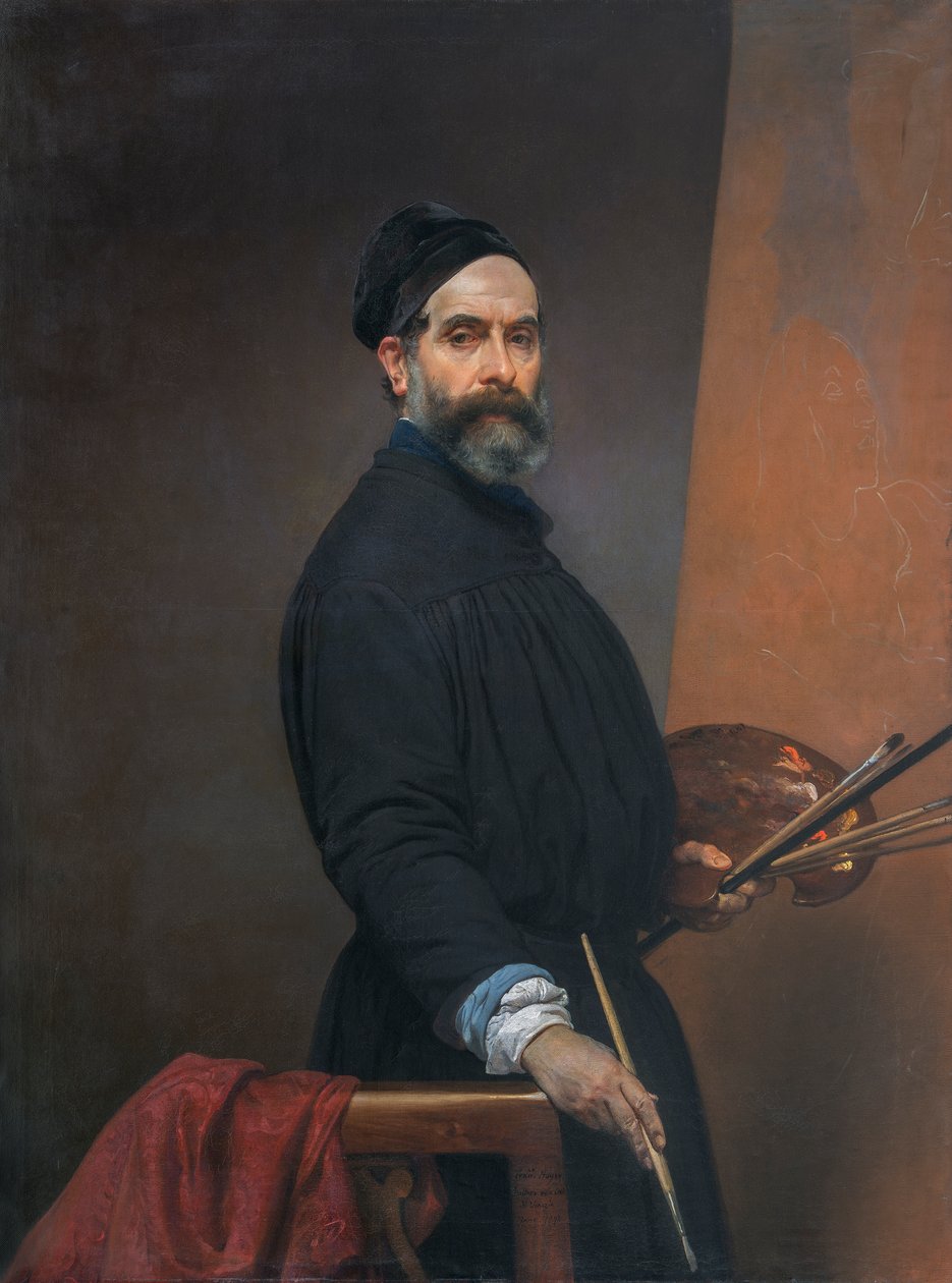 Autoportret w wieku pięćdziesięciu siedmiu lat autorstwa Francesco Hayez