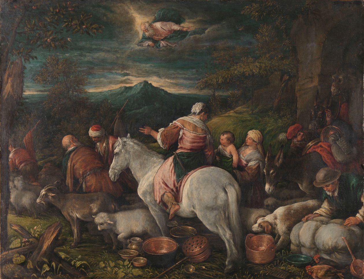 Abraham opuszcza Haran autorstwa Francesco II Bassano (attributed to)