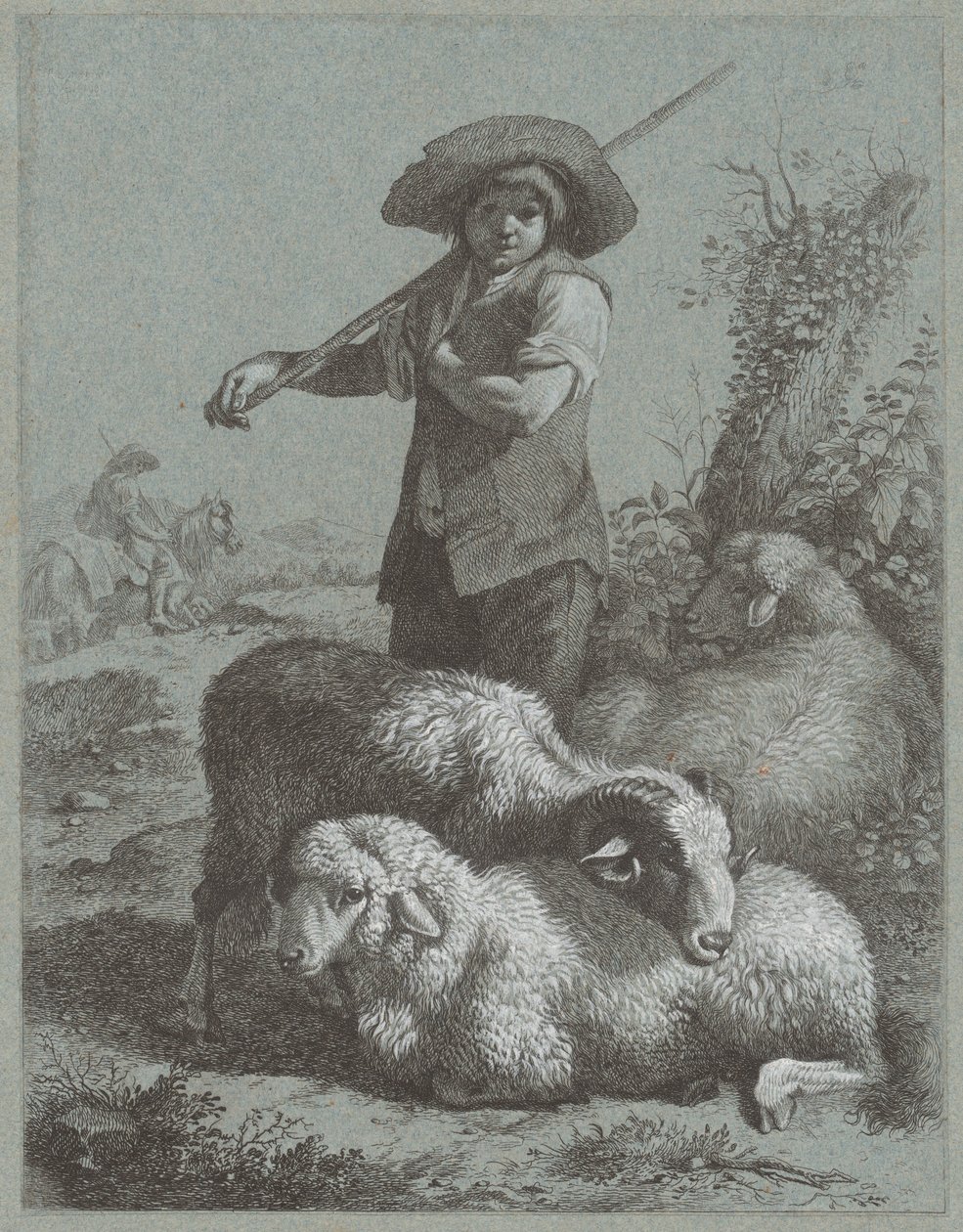 Pasterz z owcami, 1764. autorstwa Francesco Londonio