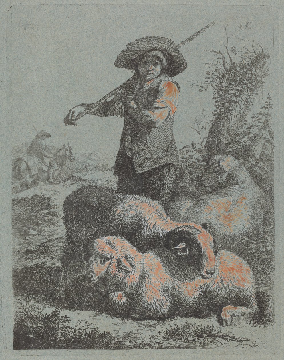 Stojący pasterz, 1760. autorstwa Francesco Londonio