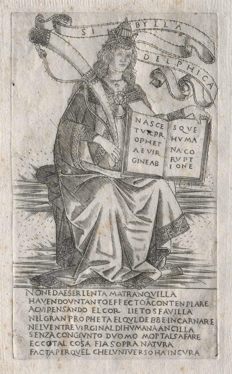Sybille: Sybilla delficka, 1400. autorstwa Francesco Rosselli