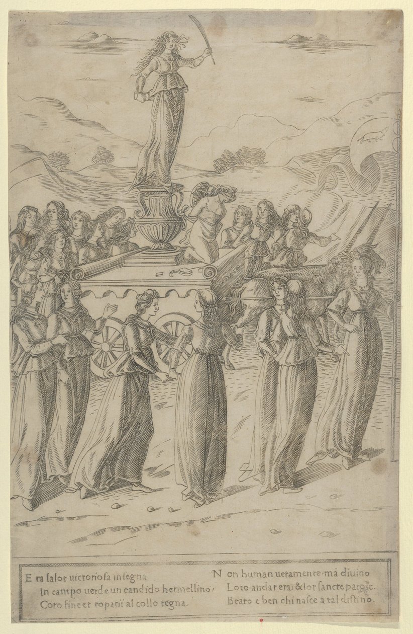 Triumf Czystości, ca. 1480-90. autorstwa Francesco Rosselli