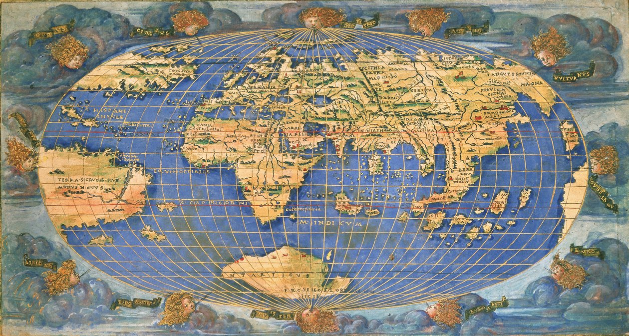 Mapa świata autorstwa Francesco Rosselli