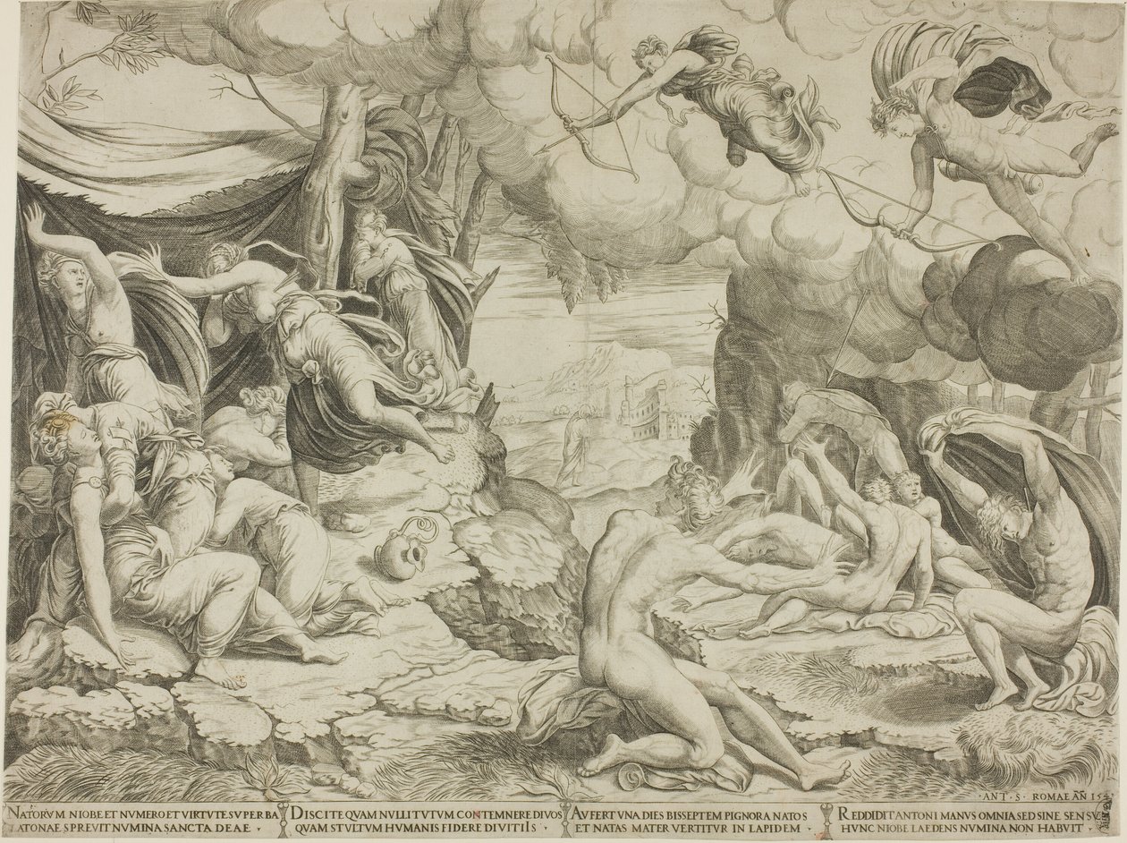 Śmierć dzieci Niobe autorstwa Francesco Salviati