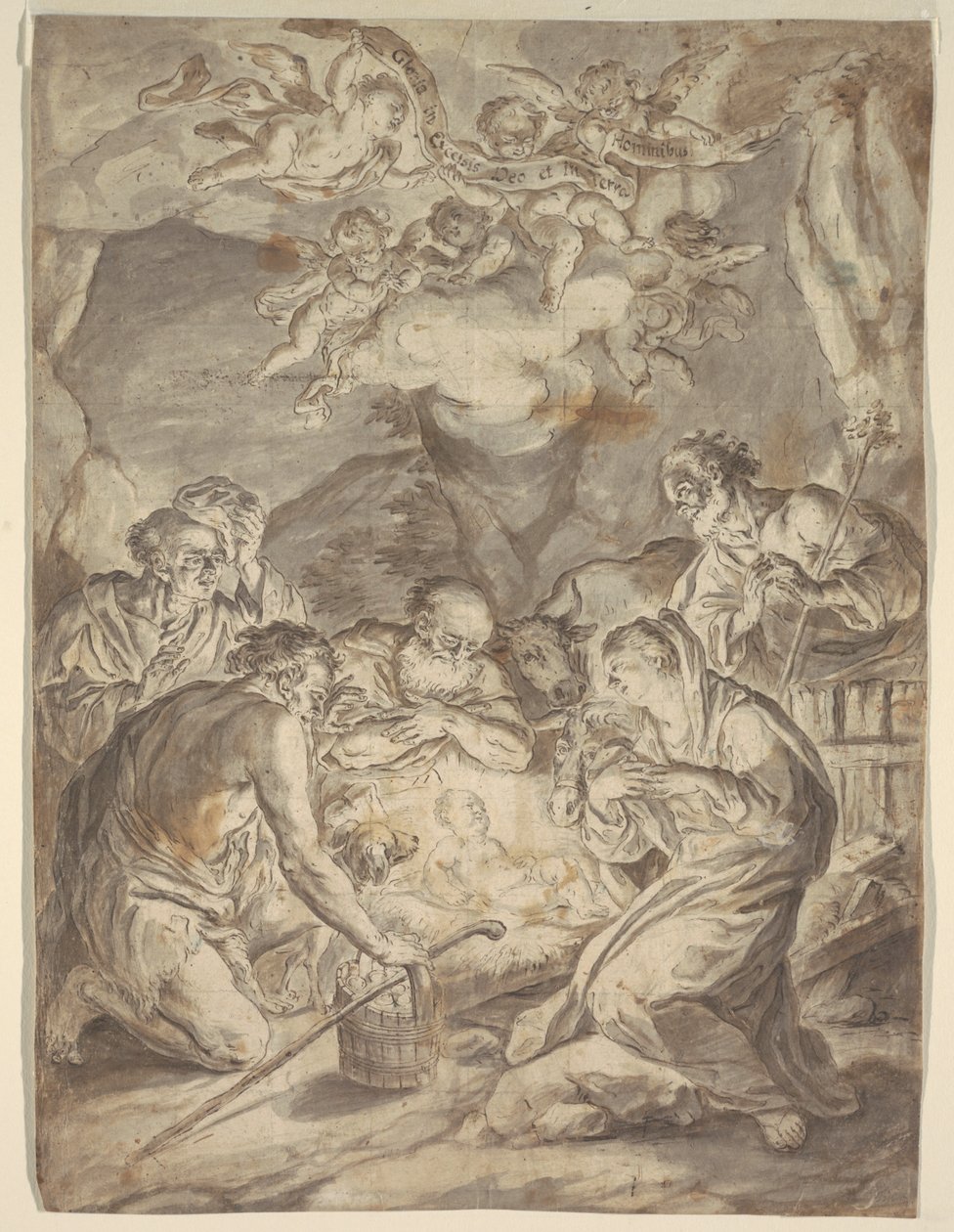 Adoracja pasterzy autorstwa Francesco Saverio Mergolo