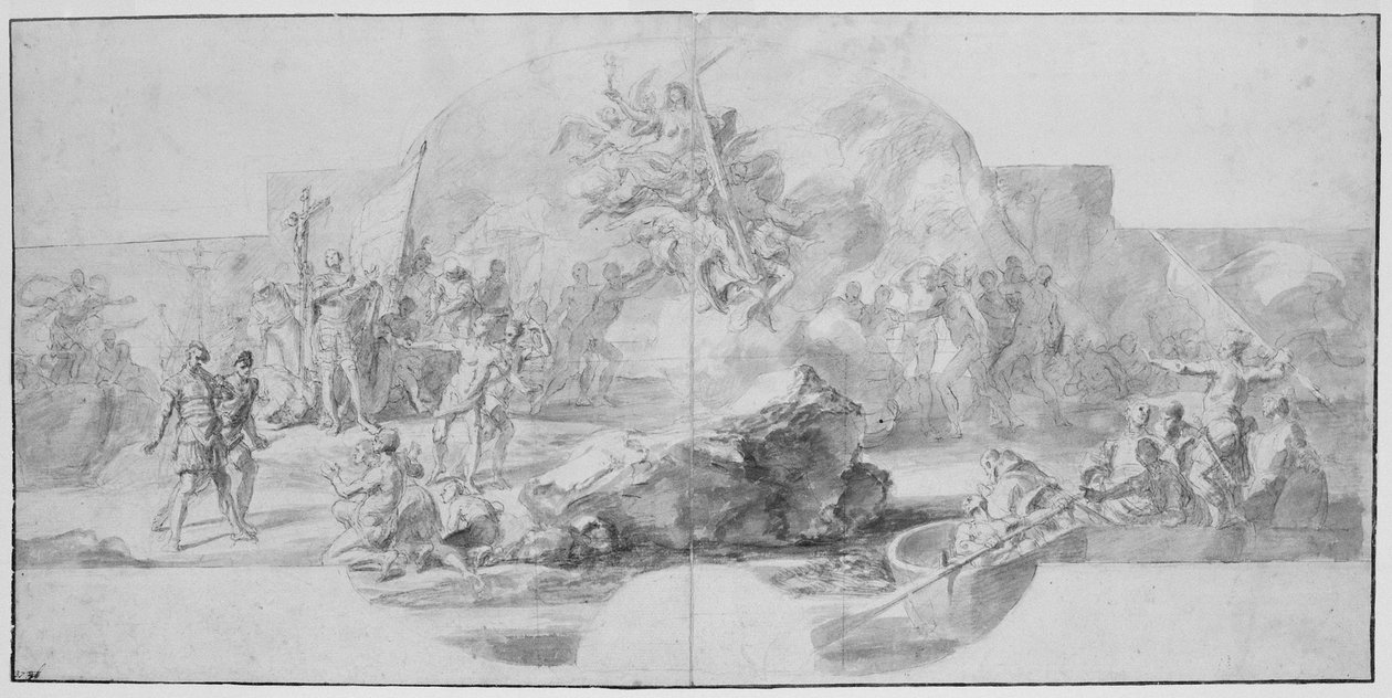 Lądowanie Kolumba w Ameryce, 1715-1716 autorstwa Francesco Solimena