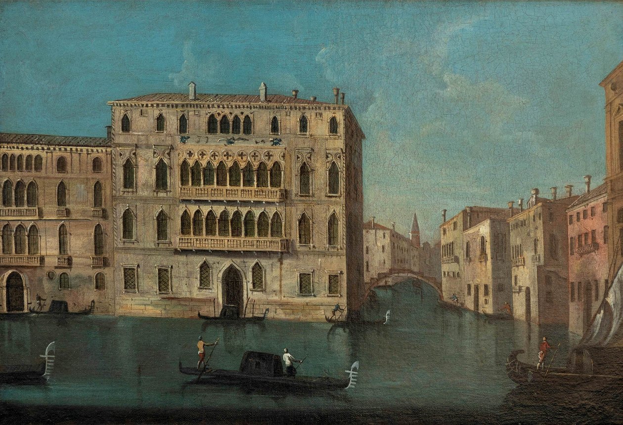 Francesco Tironi Grand Canal i pałac Foscari autorstwa Francesco Tironi