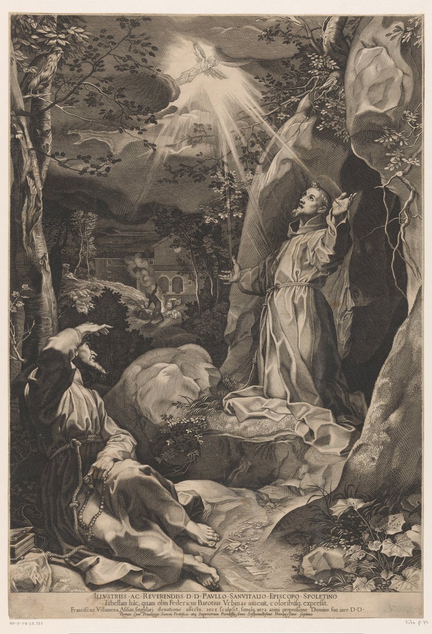 Św. Franciszek otrzymuje stygmaty autorstwa Francesco Villamena