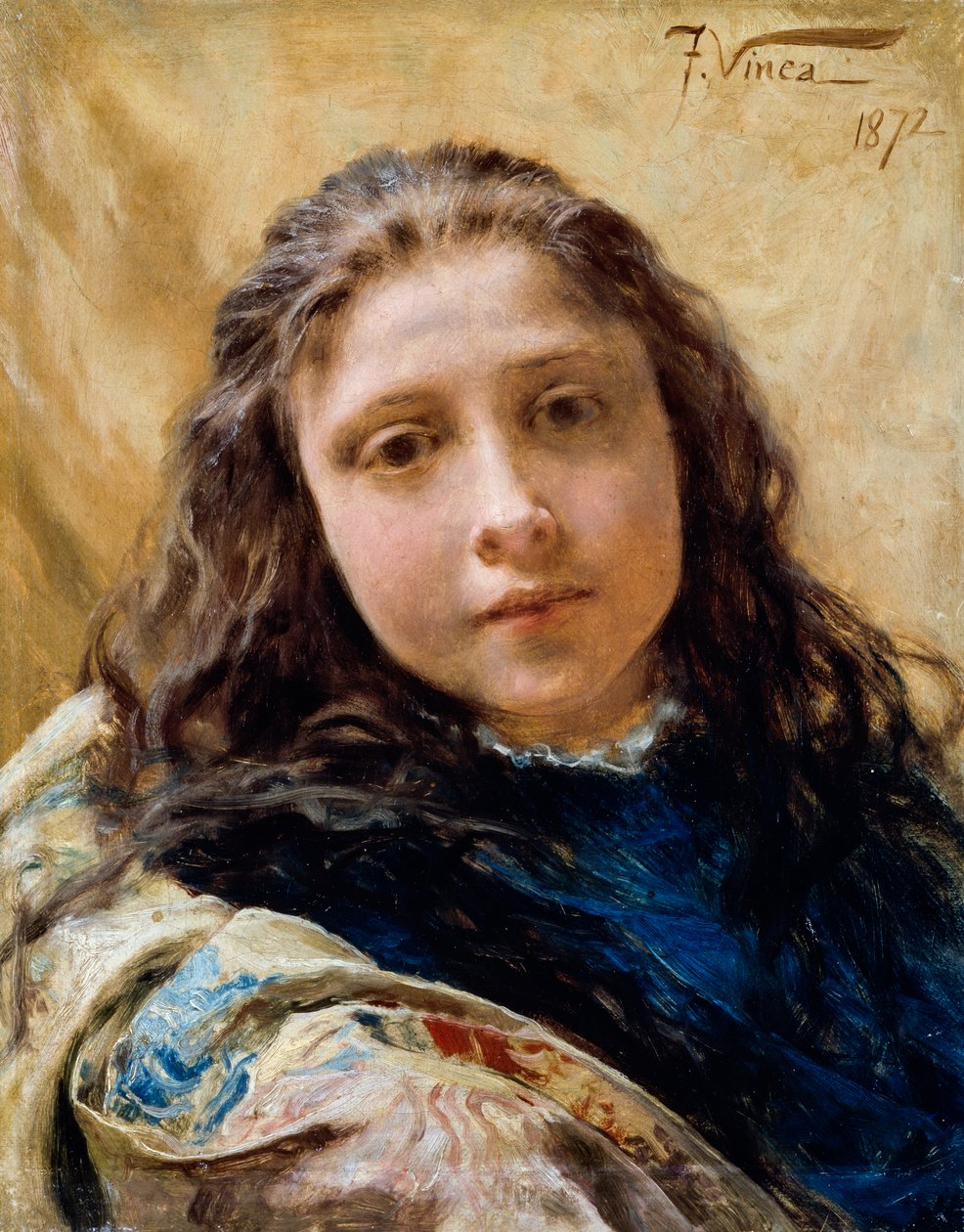 Portret młodej dziewczyny autorstwa Francesco Vinea