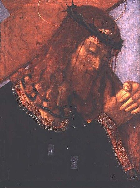 Chrystus niosący krzyż (panel) autorstwa Francesco Zaganelli di Bosio