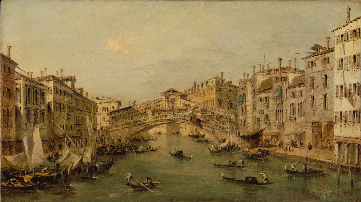 Wenecja: Rialto autorstwa Francesco circle of Guardi