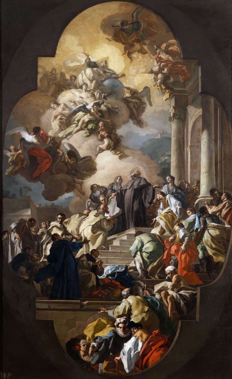 Wizja św. Benedykta autorstwa Francesco de Mura