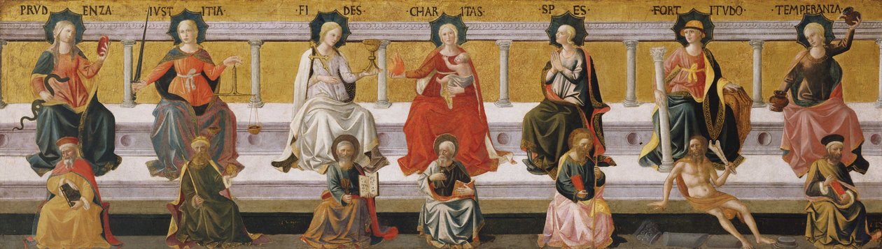 Siedem cnót, c. 1450 autorstwa Francesco di Stefano Pesellino