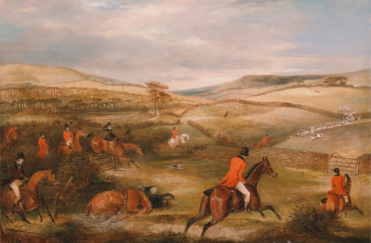 The Berkeley Hunt, 1842- The Chase autorstwa Francis Calcraft Turner