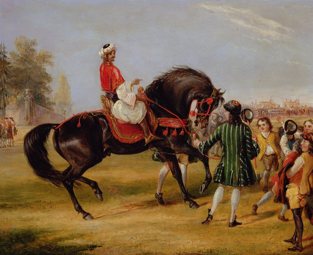 „Scham” hrabiego Godolphin z arabem, 1845 (para z 378789) autorstwa Francis Calcraft Turner
