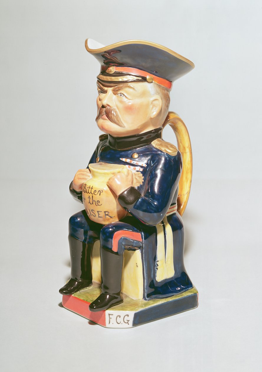 Toby dzban Lord Kitchener, wykonany przez Wilkinsona, 1915 (ceramika) autorstwa Francis Carruthers Gould
