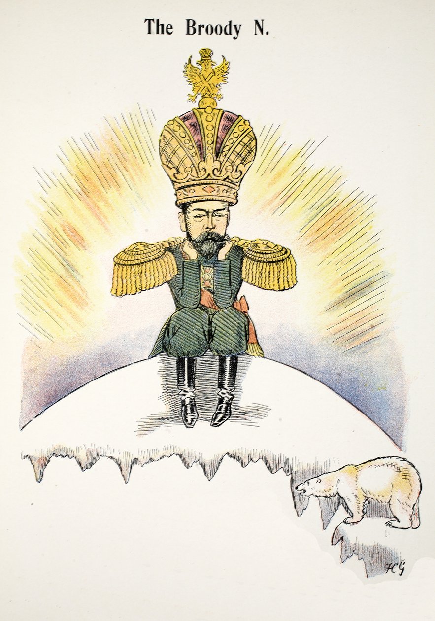 Broody N, ilustracja z alfabetu Struwwelpeter, werset Harolda Begbiego (1871-1929) autorstwa Francis Carruthers Gould
