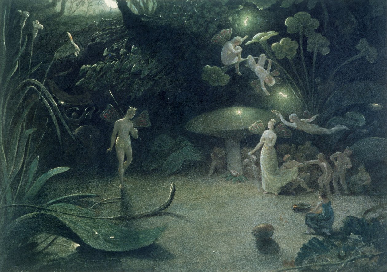 Scena ze "Snu nocy letniej", 1832 r. autorstwa Francis Danby