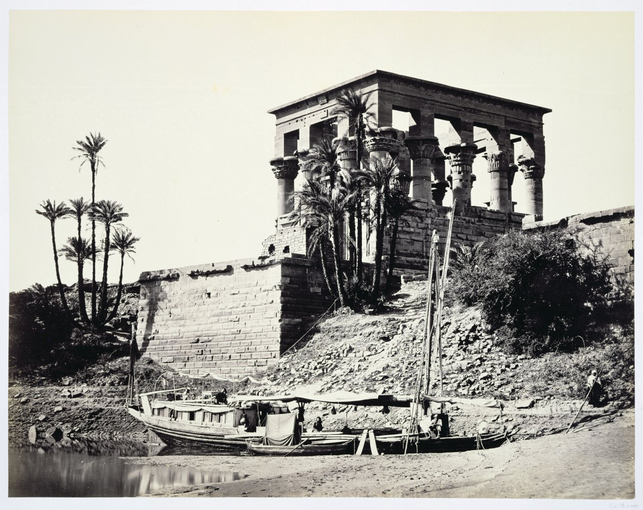 Kiosk Trajana, Philae, Egipt, 1858 autorstwa Francis Frith