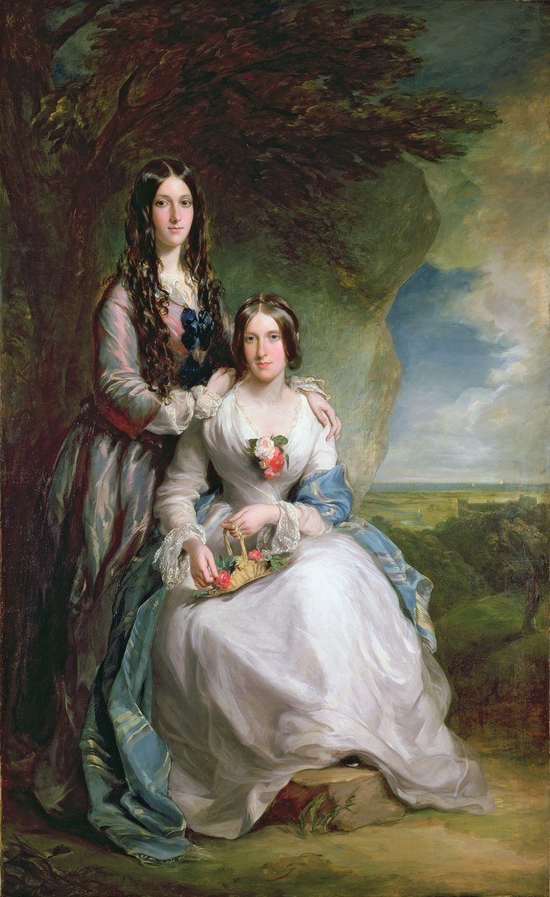 Lady Adeliza Manners i Lady Mary Foley, 1848 r. autorstwa Francis Grant