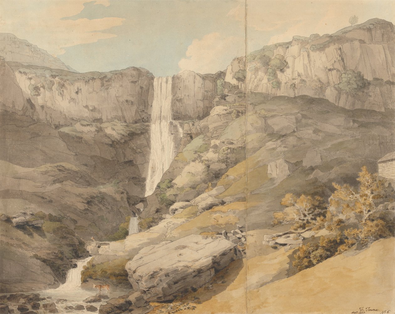 Widok Rhydaer autorstwa Francis Towne