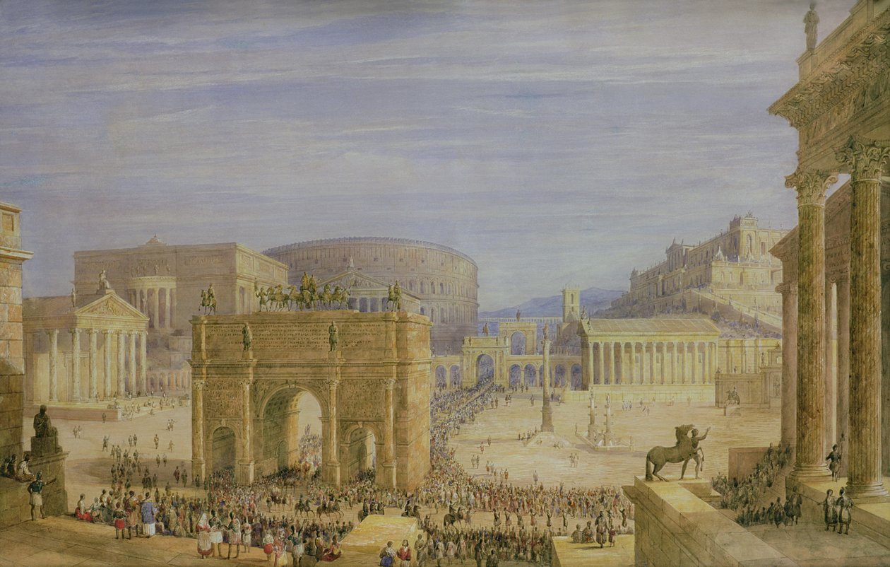 Forum Romanum (wc na papierze) autorstwa Francis Vyvyan Jago Arundale